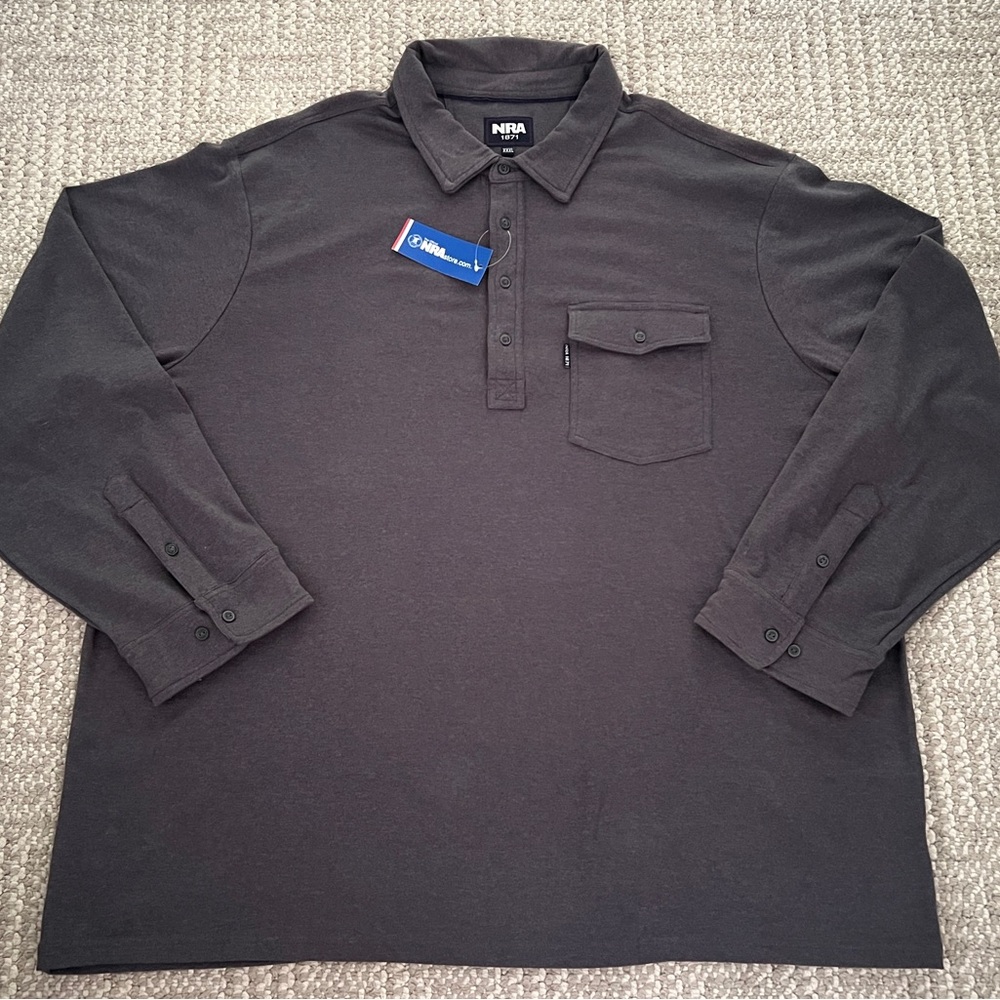 NRA, National Rifle Association, Men’s 3XL, Long Sleeve, Grey Shirt, NWT